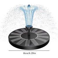 NESTLUNE 1.5W Solar Fountain Pump with 5 Spray Nozzles & 4 Securing Stakes in Black | Size: 100 cm x 15 cm