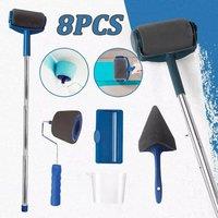 EONLION Roller 8Pcs Brush Set Room Painting in Blue | Size: 1000mm 2000mm