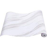 PAWNORA Waterproof Vinyl Flooring Marble Effect in White