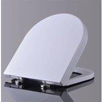 PAWNORA Luxury D Shape Toilet Seat in White