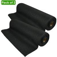 FLAVORA 1 Rolls Weed Control Fabric Heavy Duty Ground Cover in Black | Size: 1.25kg