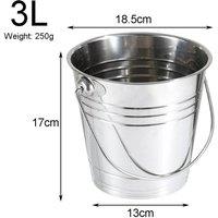 FLAVORA 3L Ice Bucket Stainless Steel Champagne Drink Wine Beer in Silver | Size: 100 cm x 15 cm