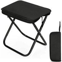 FLAVORA Outdoor Portable Folding Stool Seat Camping Foot Black