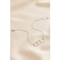 Mia Gioielli Women's Sterling Silver Circle Trio Bracelet | Size: 18 cm