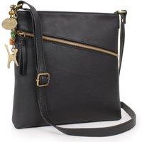Catwalk Collection Handbags Women's Madison Leather Cross Body Bag in Black | Size: Medium