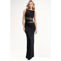 Hiccup Women's Lace Cut-Out Detailed Maxi Dress in Black | Size: Medium