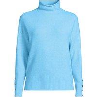 Lands' End Women's Soft Touch Button Cuff Jumper in Blue | Size: 16-18