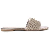 Kurt Geiger London Women's 'Kgl Greenwich Flat Sandal' Fabric Sandals in Beige | Size: 4