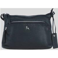 Ashwood Leather Women's 'Bristol' Real Leather Crossbody Bag in Black