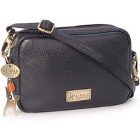 Catwalk Collection Handbags Women's Polly Leather Camera Cross Body Bag in Black | Size: Small