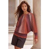 Roman Women's SpaceDye Sunray Knit Jumper in Burnt Orange | Size: Small