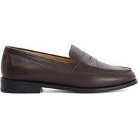 Dune London Women's Wide Fit 'Ginelli' Leather Loafers in Red | Size: 6