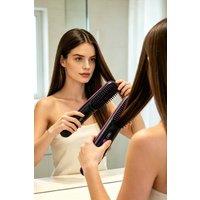 Lovii Women's USB Rechargeable Wireless Portable Hair Straightening Brush Cordless in Black