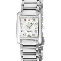 Gevril Women's Regina Swiss Diamond Watch White MOP Dial 316L SS Case/bracelet in Silver