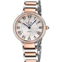 GV2 Women's Rome Brillante Swiss Quartz Diamond 316L Stainless Steel IPRG watch