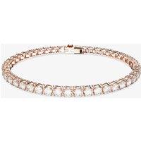 Swarovski Women's Matrix White Rose Gold Plated Tennis Bracelet 5657659 M | Size: 16.5 cm
