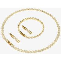 Swarovski Women's Una Gold Bracelet & Necklet Jewellery Set 5720506