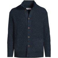 Lands' End Men's Wool Touch Button Cardigan in Navy | Size: XL