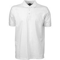 TEE JAYS Men's Luxury Stretch Short Sleeve Polo Shirt in White | Size: 3XL