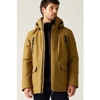 Regatta Men's Waterproof Hooded Marron Insulated Jacket in Tan | Size: Medium