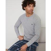 threadbare Men's Long Pyjama Sweatshirt & Pants Set in Grey | Size: 2XL