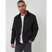 threadbare Men's Lightweight Cotton Canvas Jacket With Corduroy Collar in Black | Size: Small