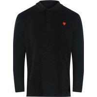 Love Moschino Men's Long Sleeve Polo Shirt in Black | Size: Large