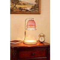 H&O Direct Height Adjustable Dimming Candle Warmer Lamp in Pink