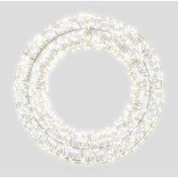 Pegdev Christmas Pre Lit Micro LED Wreath Timer 50x5cm Cool White 720 LEDs 5m Lead | Size: 50x5 cm