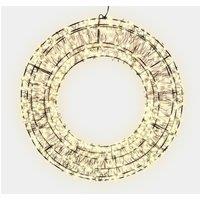 Xmas Haus 38x7.5cm 2D 480 LED Warm White Wreath with 10% Twinkle in Black | Size: 38x7.5 cm