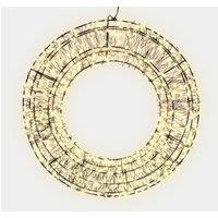 Xmas Haus 50 x 8.5cm 2D 720 LED Warm White Wreath with 10% Twinkle in Black | Size: 50 x 8.5 cm