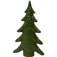 Four Candle Large Dimpled Green Ceramic Christmas Tree Ornament 27cm