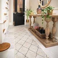 Kukoon Beige Vintage Distressed Runner Rugs Machine Washable Long Hallway Mat | Size: 60 cm x 240 cm