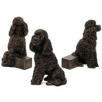 Jardinopia Poodle Plant Pot Feet - Set of 3 - L8 x W4.5 x H9.5 cm in Bronze