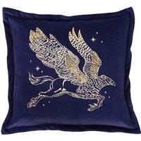 Warner Bros Harry Potter Alumni Velvet Cushion - Buckbeak in Navy | Size: 40 cm x 40 cm