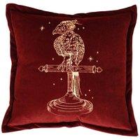 Warner Bros Harry Potter Alumni Velvet Cushion - Fawkes in Burgundy | Size: 40 cm x 40 cm