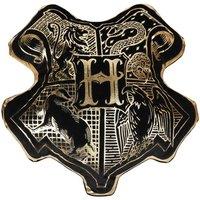 Warner Bros Harry Potter Alumni Velvet Cushion - Hogwarts Crest in Black