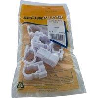 Securplumb Pipe Clips (Pack of 8) in White