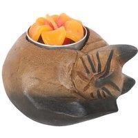 Something Different Cat Tealight Holder in Brown