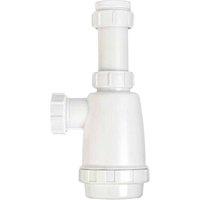Securplumb Telescopic Waste Bottle Trap in White