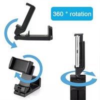 NESTLUNE Mobile Phone Mount Holder Clip Foldable Extend Clamp in Black