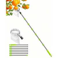 NESTLUNE 2.7M Telescopic Handle Apple Fruit Picker Tool in Silver | Size: 1kg