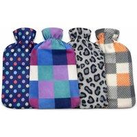 FLAVORA Large 2L Natural Rubber Hot Water Bottle With Warm Faux