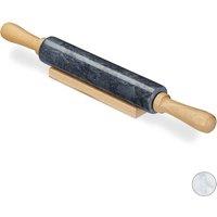 PAWNORA Marble Rolling Pin For Baking black