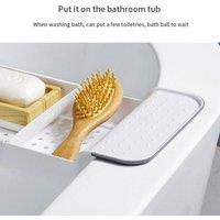 PAWNORA Extendable Bathtub Tray White