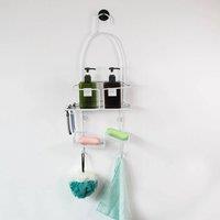 EONLION White 2 Tier Hanging Shower Caddy Rack