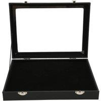FLAVORA Storage Medal Display Case Badge Storage Box in Black