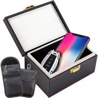 FLAVORA Car Key Signal Blocker Box Keyless Faraday Anti-Theft Safety in Black