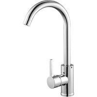 Kelvenix Mono Chrome Faucet Kitchen Modern Sink Mixer Taps in Silver | Size: 10000mm x 520mm