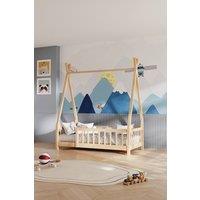 Garden Sanctuary Pine Wood House Bed Frame in Natural